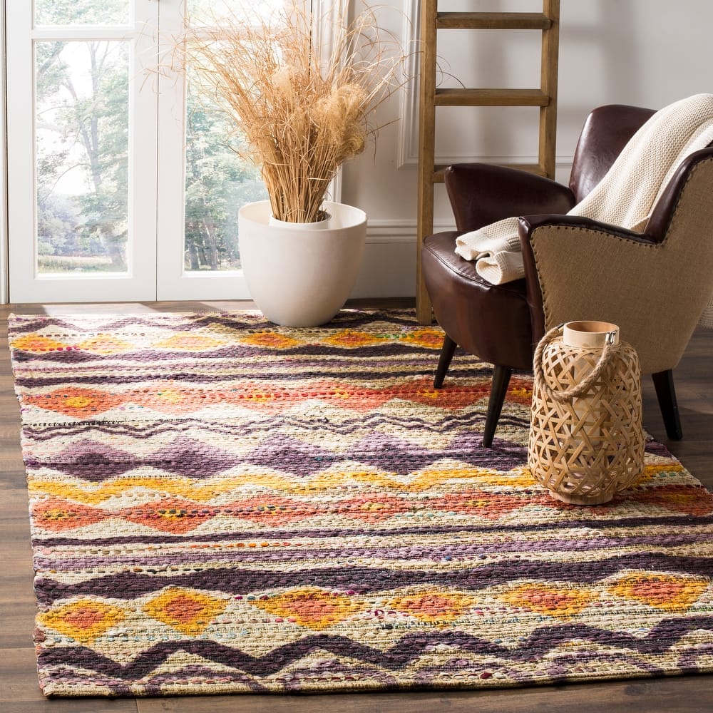 SAFAVIEH Handmade Cedar Brook Diamantina Modern Cotton Rug