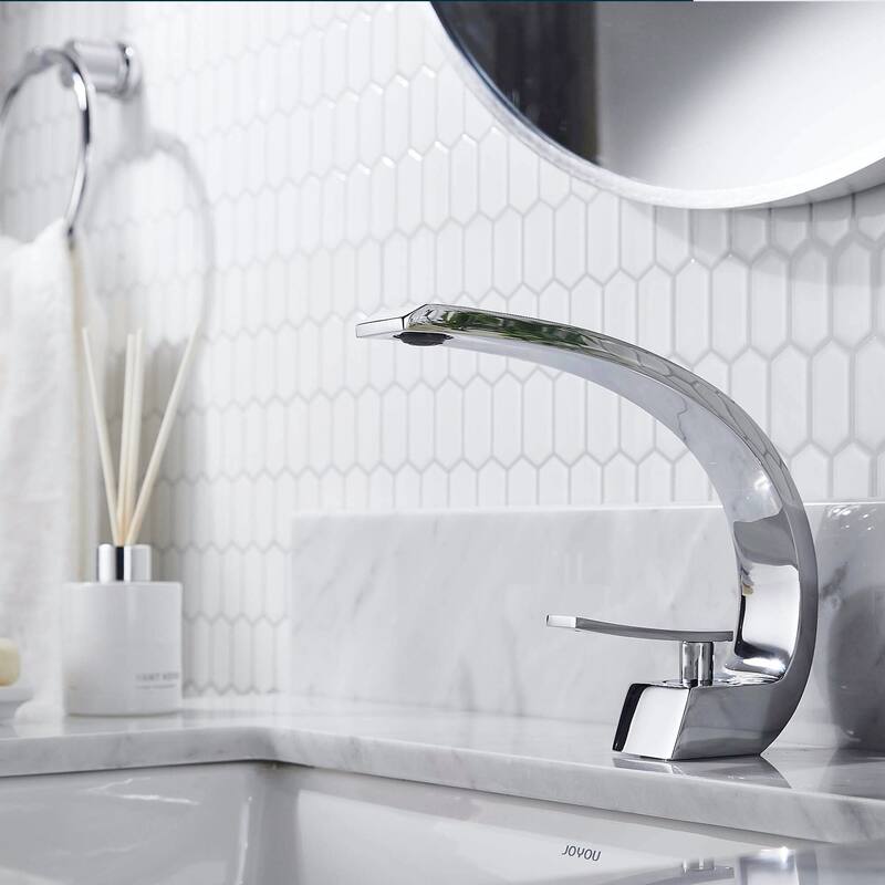 FORIOUS 41030 Single Hole Arch Bathroom Sink Vessel Faucet