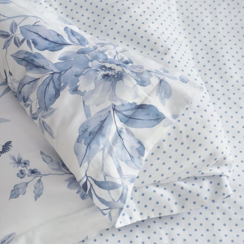 Martha Stewart Songbird Cotton Reversible Duvet Cover Set