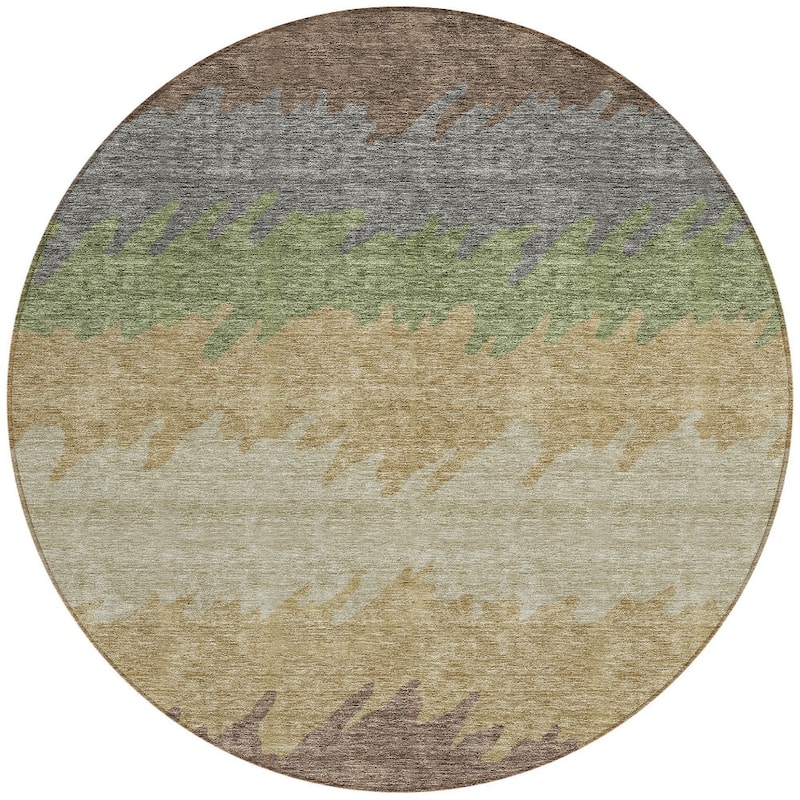 HomeRoots Striped Transitional Rectangle Outdoor Rug