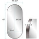 preview thumbnail 10 of 9, Allan Andrews Stainless Steel Framed Capsule Wall Mirror - 40"H x 17.75"W