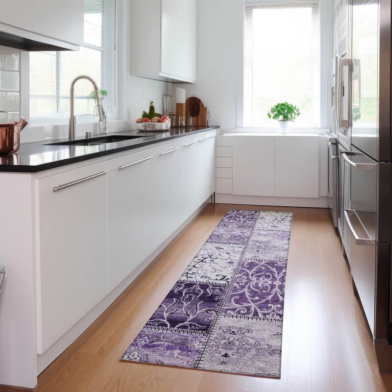 Mana Patchwork Weather Resistant Blended Style Outdoor Rug