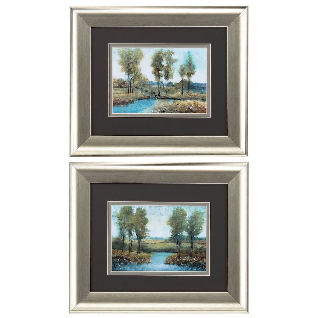 Propac Images Stream Side Set of 2 Wall Art - Blue