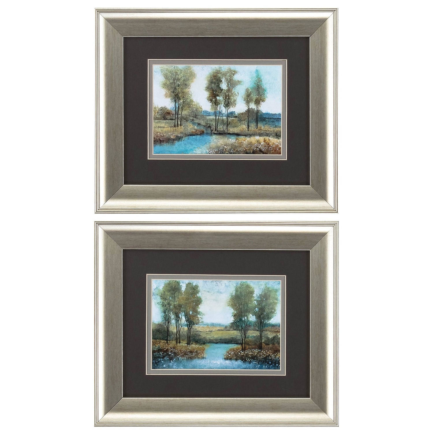 Propac Images Stream Side Set of 2 Wall Art - Blue