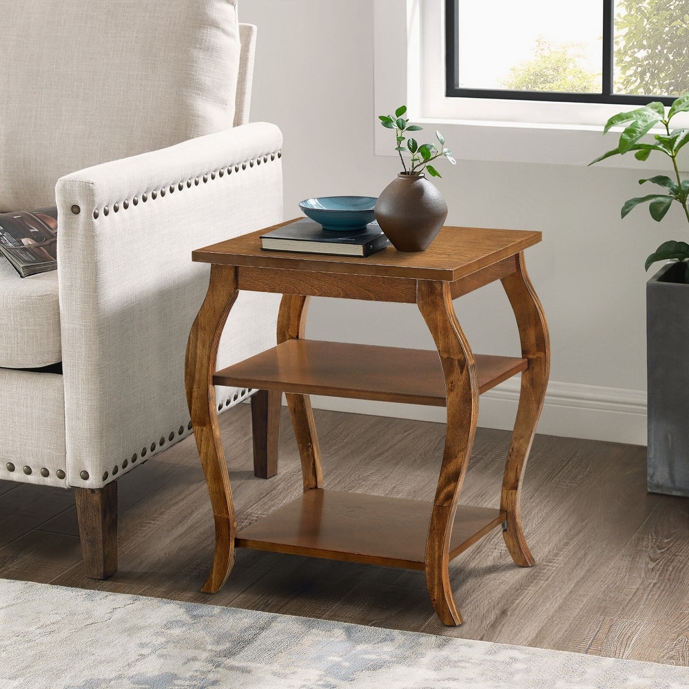 Andreas 2-shelf End Table