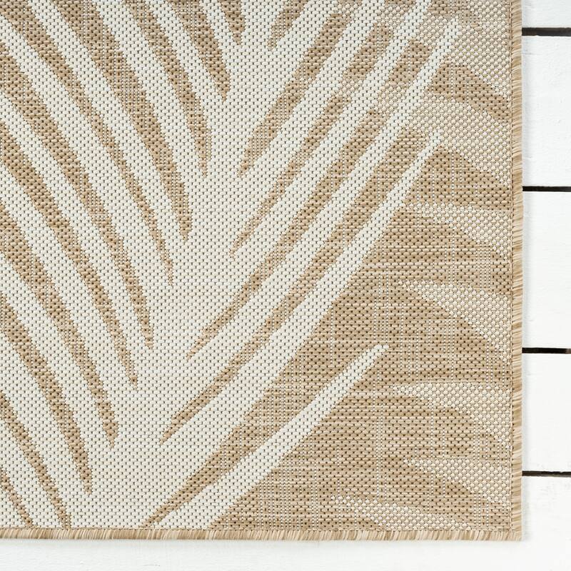 Sevita Callie Coastal Palm Fronds Tropical Indoor/Outdoor Area Rug