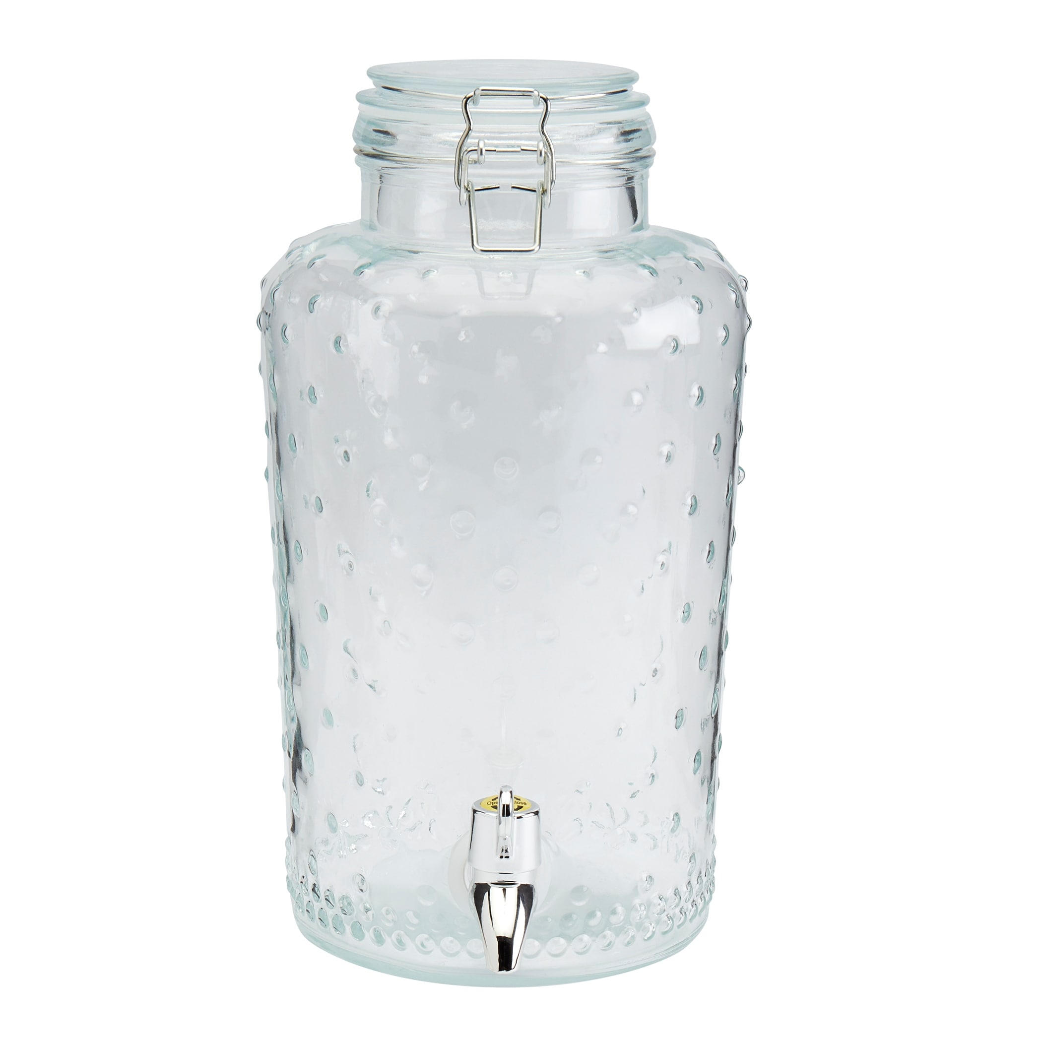 Download Mason Craft More 3 5l Glass Hobnail Drink Dispenser With Clamp Lid Overstock 33211510