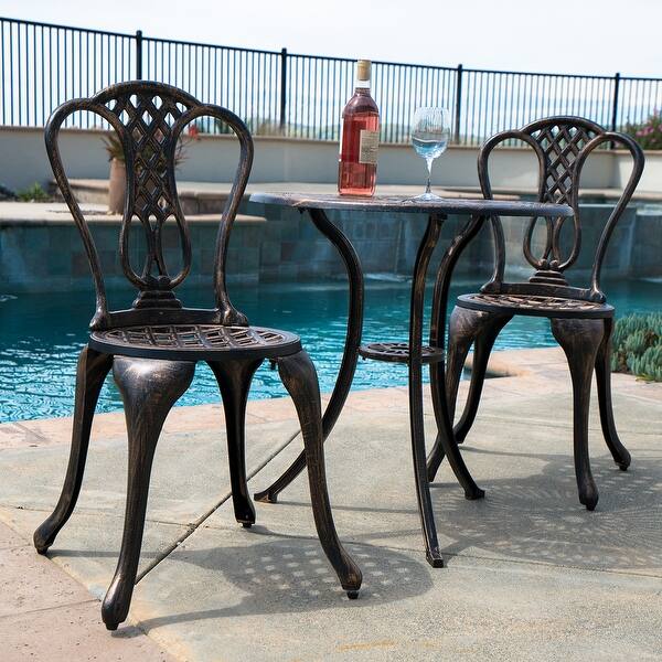 Shop Belleze 3pc Bistro Set Outdoor Patio Furniture Design Cast