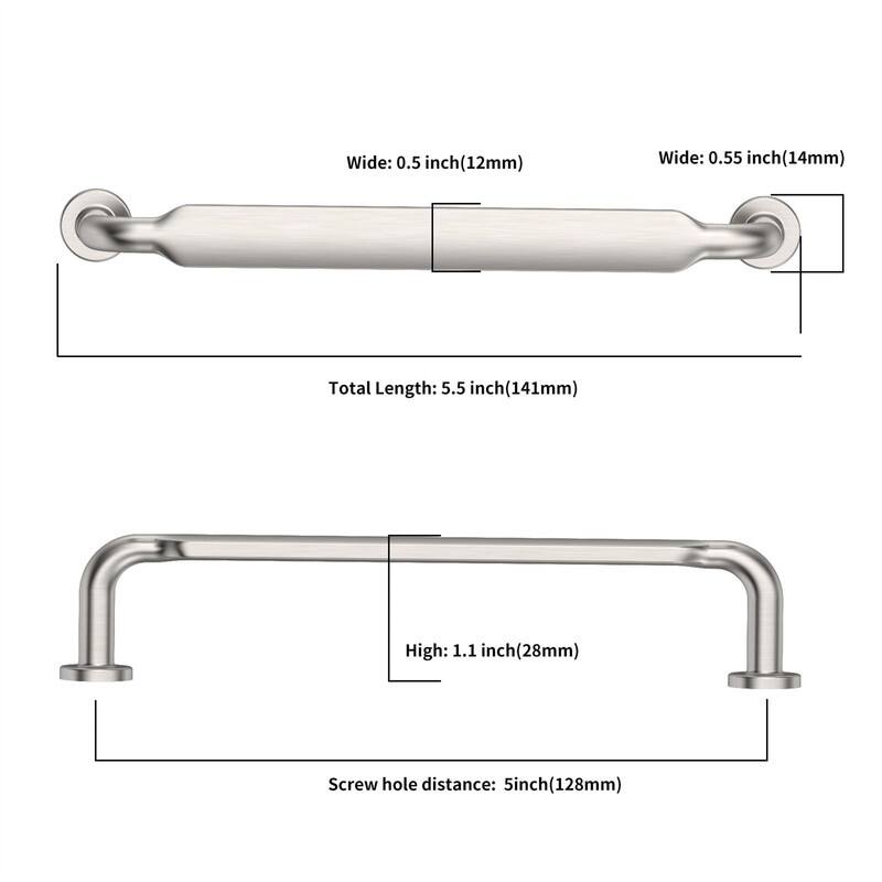 10 Pack 5 Inch Cabinet Pulls - 5"L x 1"W