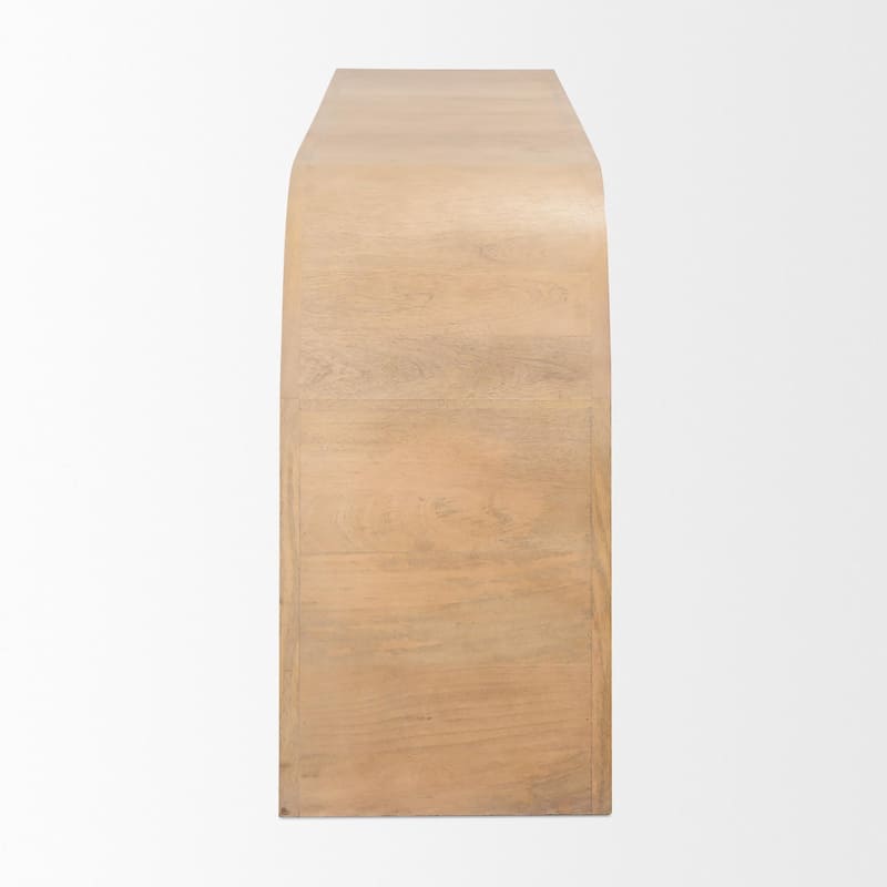 Sorina Reverse Fluted Light Brown Wood Sideboard - 72.0L x 16.0W x 30.0H