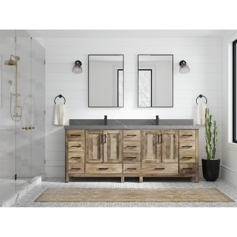 Willow Collections 84 in. W x 22 in. D Malibu Mango Double Sink Bathroom Vanity with Countertop