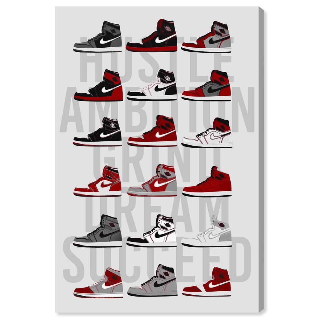 Ambition Grind Sneakers Canvas by Art Remedy, Gallery Wrapped