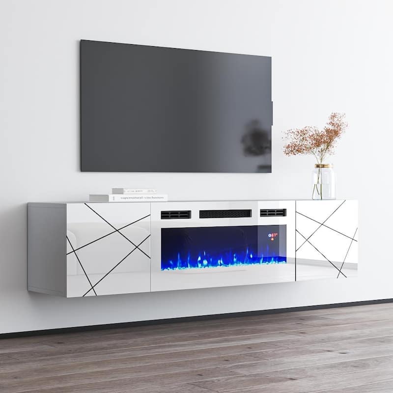 London WH-EF Electric Fireplace 63" TV Stand