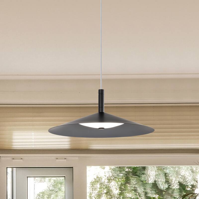 Corrine 18 Inch LED Pendant Matte Black 3K/4K/5K CCT Selectable - Matte Black