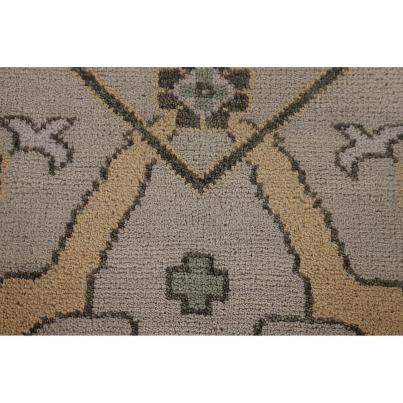 Al-Over Oushak Indian Area Rug Handmade Wool Carpet - 8'0"x 9'9"