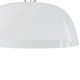 preview thumbnail 11 of 13, Mid-Century Modern 1-Light Round Opal Glass Pendant Light 14.8in