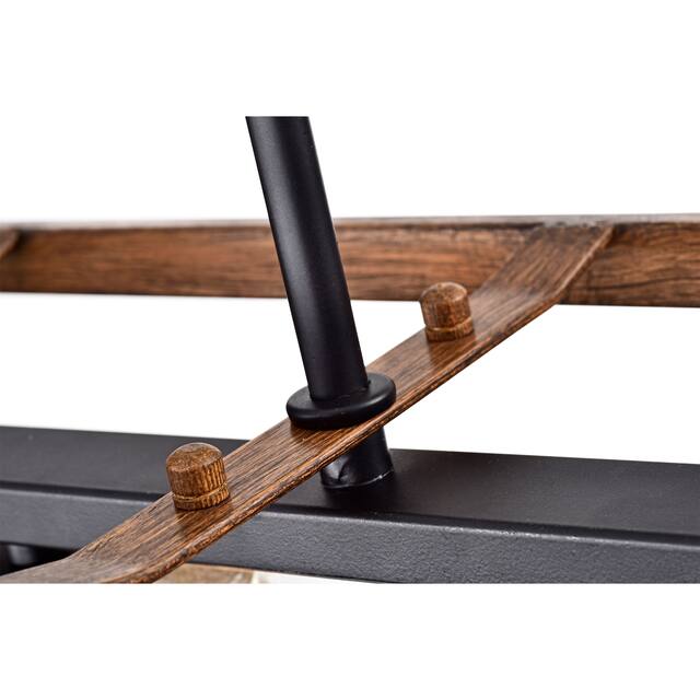 Desaki Kitchen Island Style Matte Black 5-light Chandelier