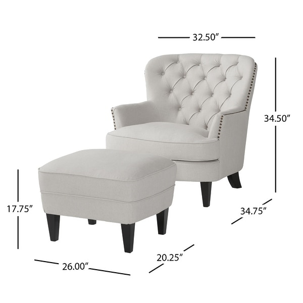 Christopher knight home tafton club chair and ottoman discount