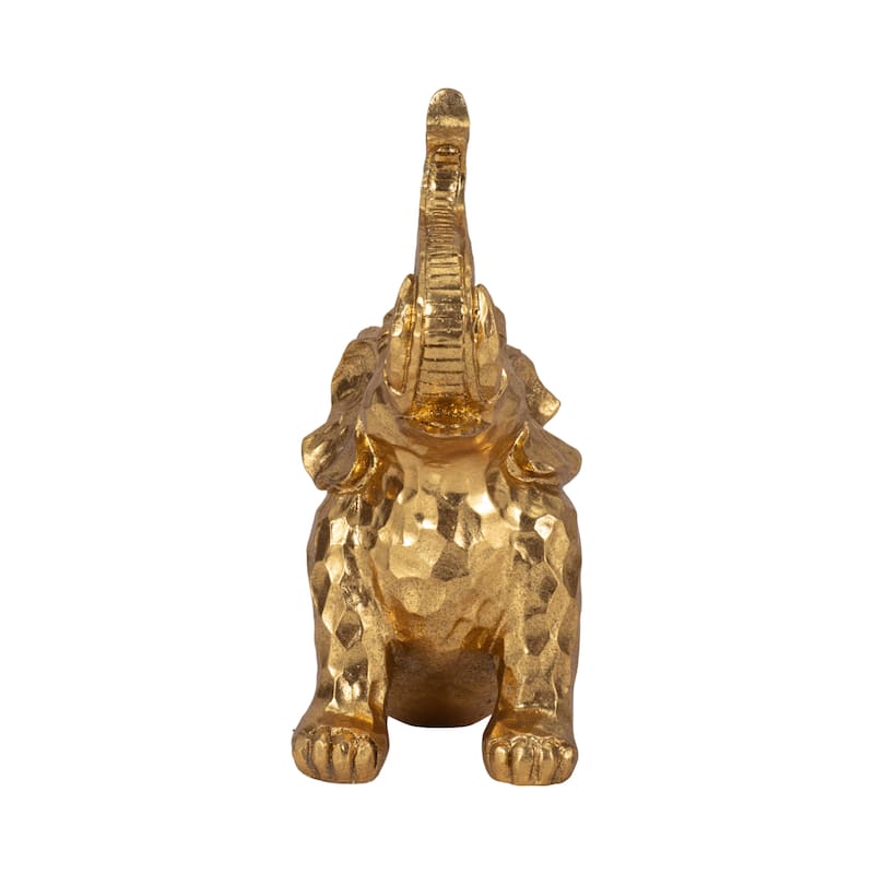 Sagebrook Home Polyresin Gold Figurines Elephant