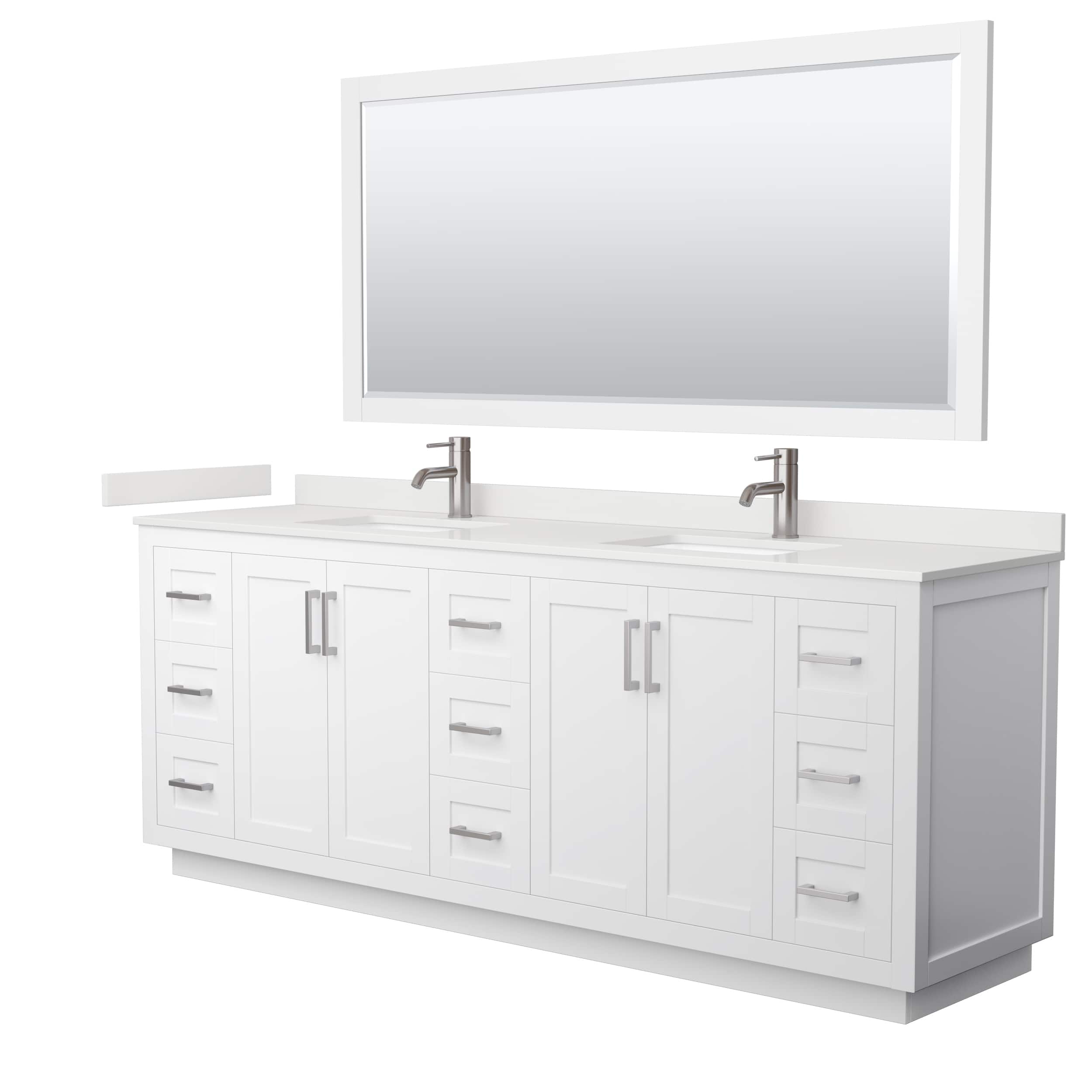 Option White, Nickel Trim, White Quartz Top