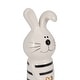 preview thumbnail 30 of 32, Ceramic Lines Bunny with Heart Figurine - White