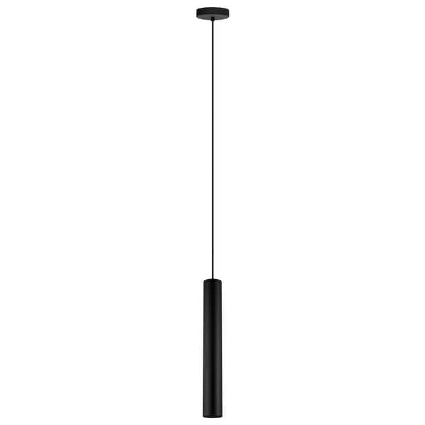 Uitverkoop Mantel onszelf Eglo Tortoreto 15.75-inch Matte Black LED Single Tube Pendant - Overstock -  28867364