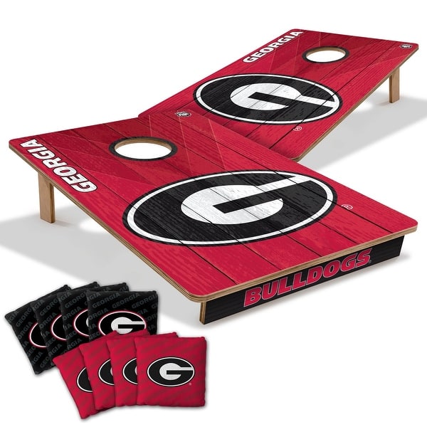 slide 2 of 6, Georgia Bulldogs NCAA Tailgate Cornhole Board Set Include Carrying Case