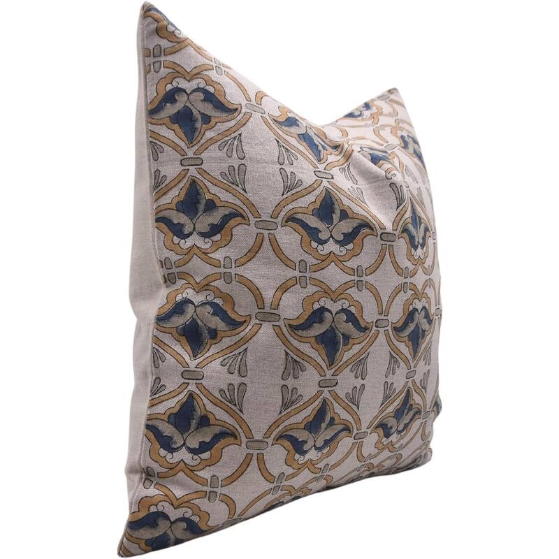 Fabdivine Linen Bohemian Block print pillow Cover
