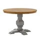 preview thumbnail 12 of 13, Eleanor Two-tone Round Top Dining Table by iNSPIRE Q Classic Antique Grey Base