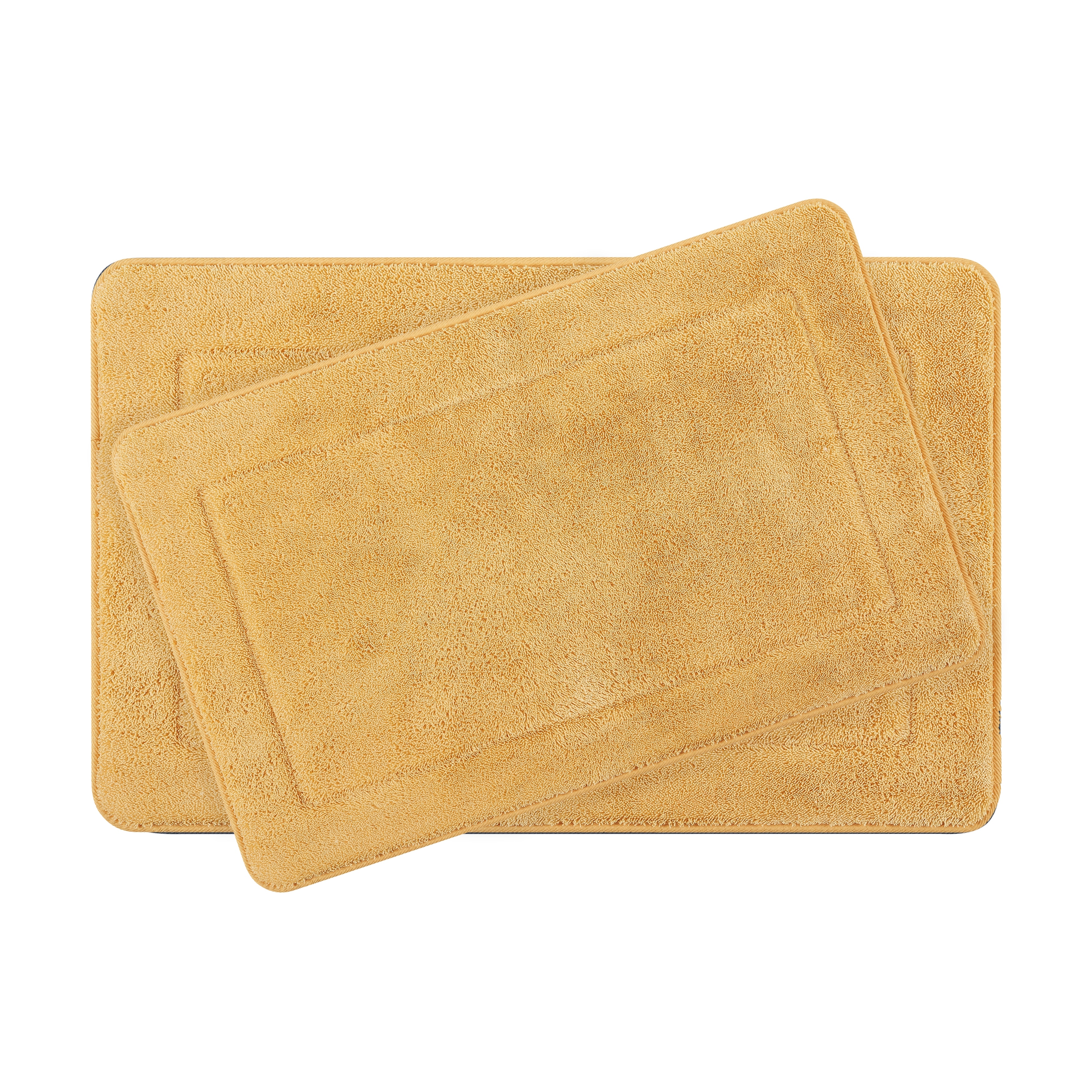  Oliver Brown - Terry Bath Mats, Set of 2 Memory Foam Bath Rugs,  Non-Slip, 100% Polyester, Premium Bathroom Décor, Machine Washable,  Measures 17 in. x 24 in. / 24 in. x