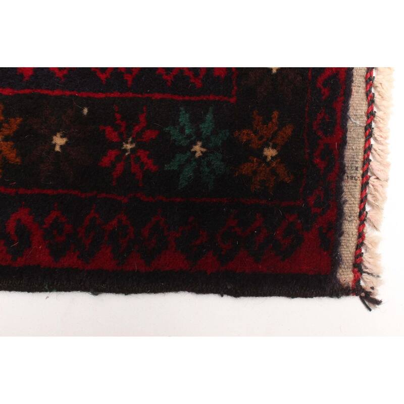 ECARPETGALLERY Hand-knotted Teimani Red Wool Rug - 2'11 x 4'8