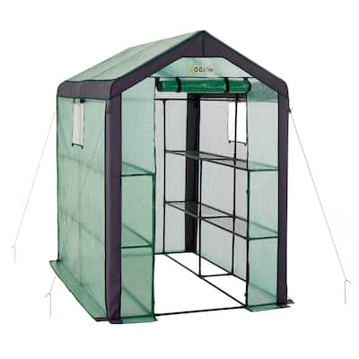 Machrus Ogrow Large Heavy Duty WALK-IN 2 Tier 8 Shelf Portable Lawn and Garden Greenhouse