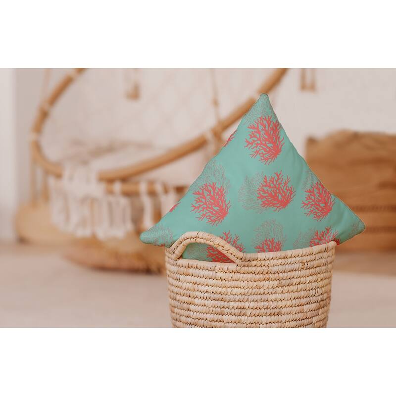 Coral Pattern Decorative Throw Pillow