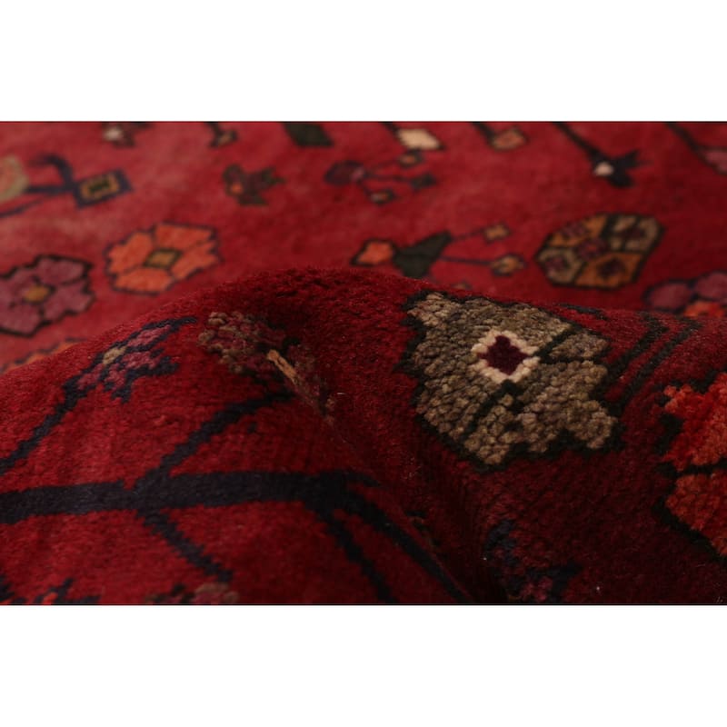 ECARPETGALLERY Hand-knotted Melis Vintage Red Wool Rug - 3'11 x 7'7