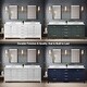 preview thumbnail 9 of 10, Prismosaic 84 in. Lunar Gray Vanity with Countertop & Splash, Double Sinks