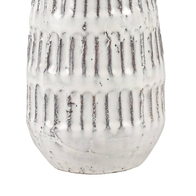 Elk Home Muriel Aged White Glazed Earthenware Vase