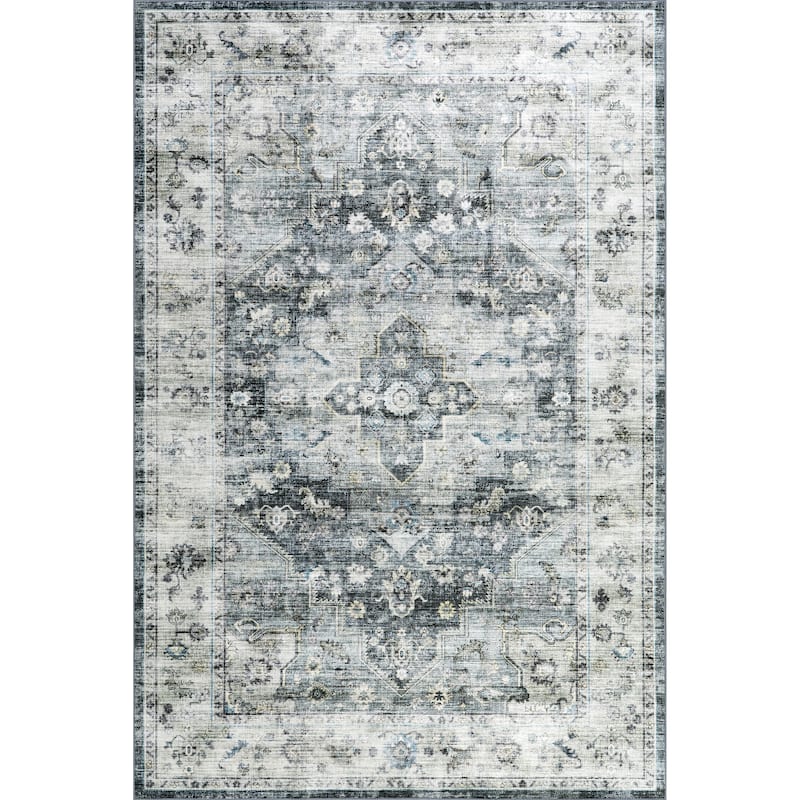 Nuloom Kaiana Medallion SplashGuard Machine Washable Area Rug