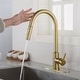 preview thumbnail 1 of 5, Brushed Gold Touch Kitchen Faucet with Pull Down Sprayer - 8.66*8.07*16.53
