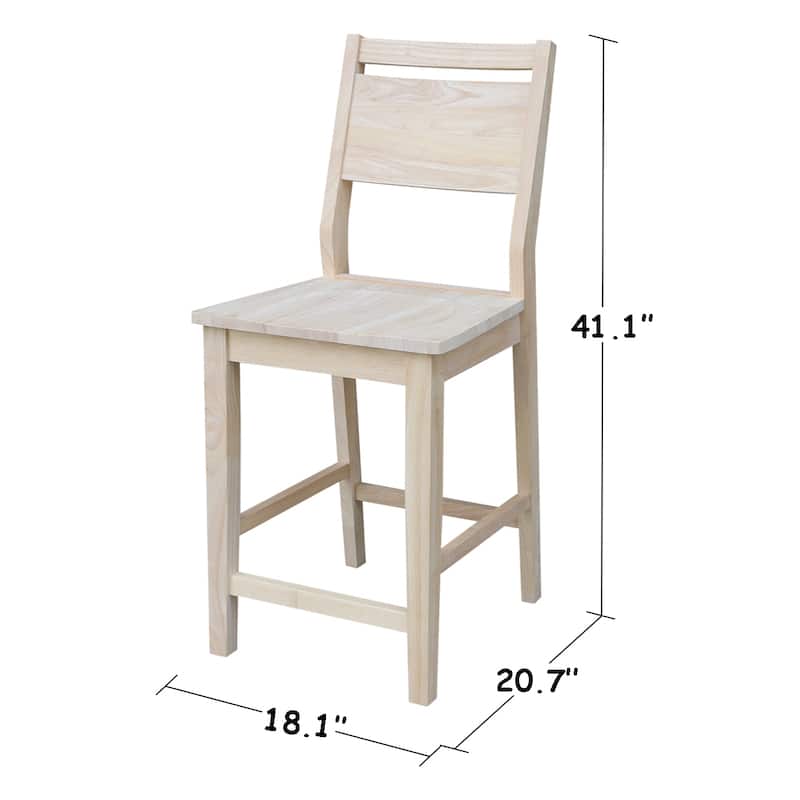 Aspen Panel Stool - Unfinished