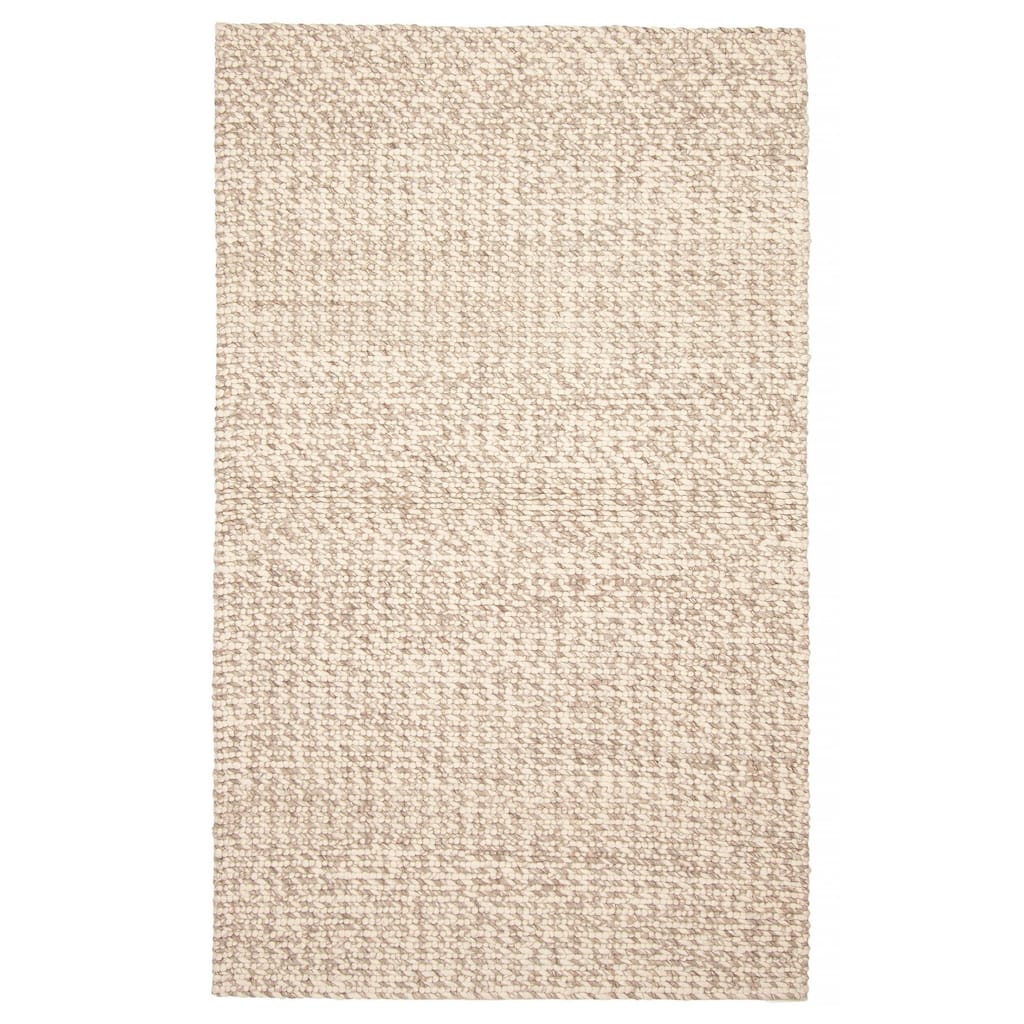 ECARPETGALLERY Braid weave Sienna Beige Wool Rug - 4'10 x 7'11