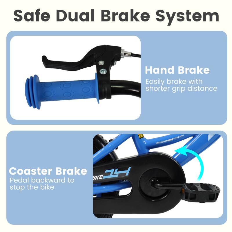 Costway 14" Kids Bike with Removable Training Wheels Adjustable Seat & - See Details