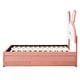 preview thumbnail 54 of 55, Versatility Upholstered Kids Bed with Trundle and 3 Drawers, Embedded LED Lights, Rabbit-Shaped Headboard, No Box Spring Needed