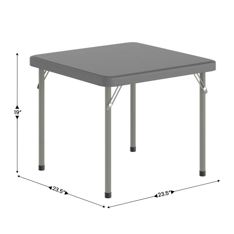 Indoor/Outdoor Kids Bi-Fold Plastic Folding Table - 24x24 - 23.5"W x 23.5"D x 19"H
