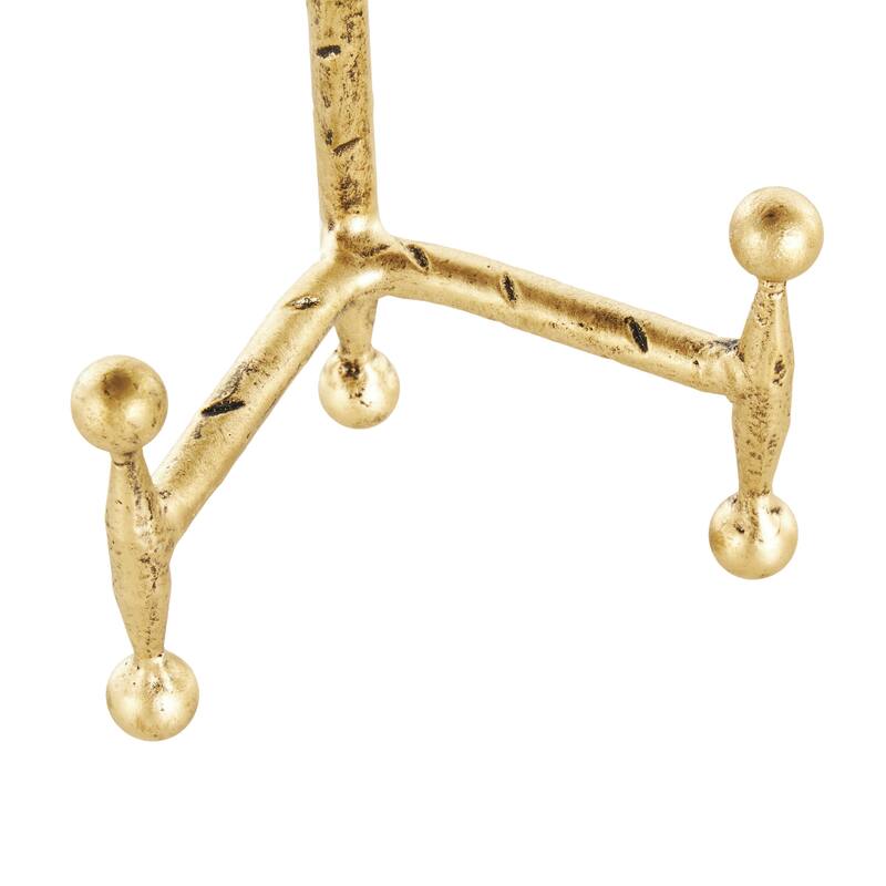 Metal Slim Display Easel with Ball Accents - Set of 3 Black or Gold - Roche River Decor