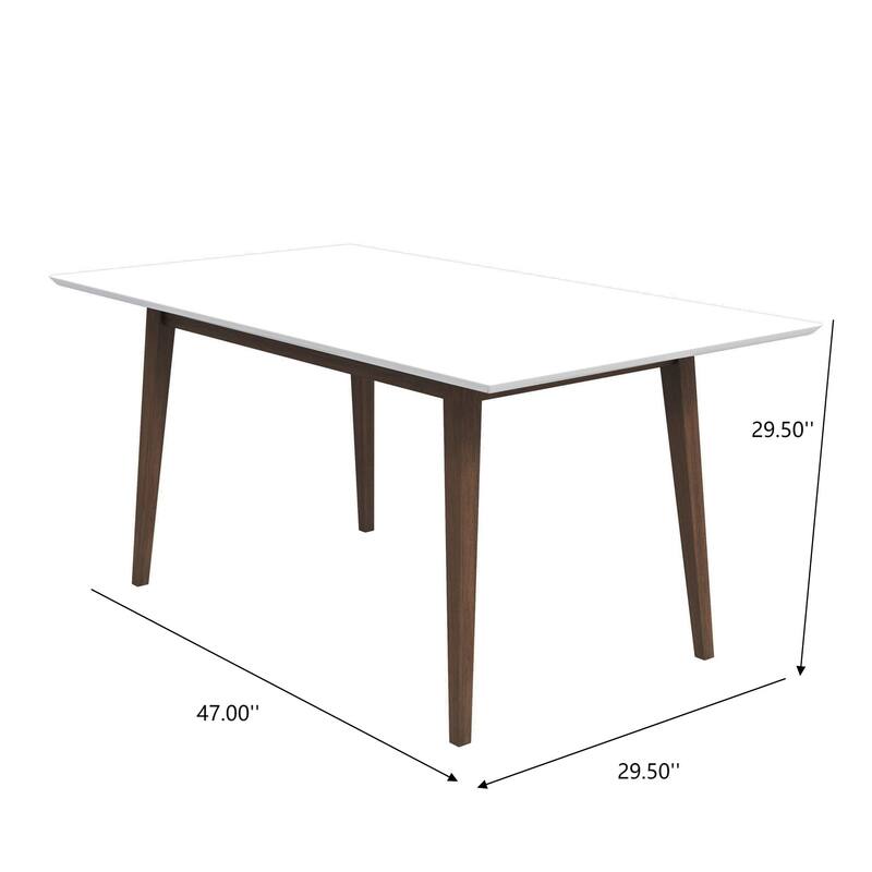 Modern Style Solid Wood Rectangular Dining Kitchen Table 47"