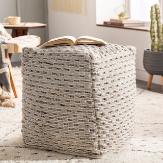 Artistic Weavers Belknap Textured Wool Global 18-inch Pouf