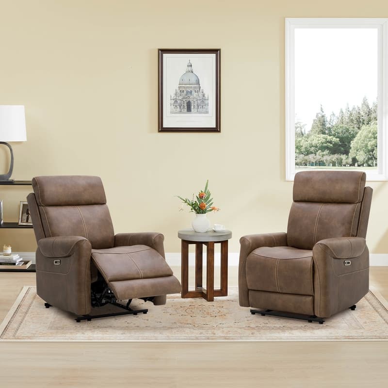 Spruce & Spring Margot Wall Hugger Power Recliner with USB Ports