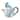 Fitz and Floyd Gracie Teapot with Peacock Lid, 1 Quart