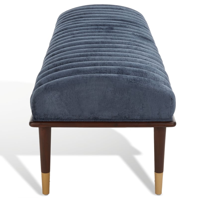 SAFAVIEH Couture Felicienne Mid-Century Bench - 63" W x 20" D x 18" H - 63Wx20Dx18H