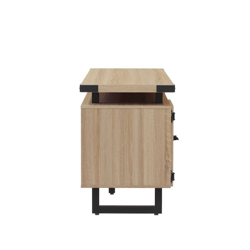 Low Wall Entertainment Center, TV Stand, Media Storage Cabinet